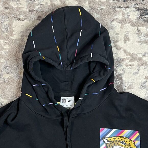 Nike NFL Crucial Catch Hoodie Men 3XL Cancer Jacksonville Jaguars #68 Team Issue - Picture 6 of 14